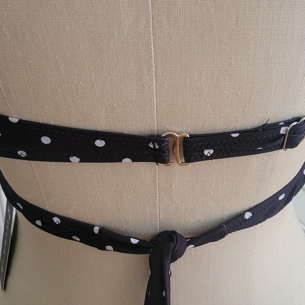 TEMPT ME Push Up Polks Dot Halter Retro 50s Bikini Top Size Medium Brand New - Picture 5 of 9